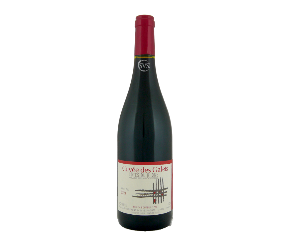 Les Vignerons d&rsquo;Estezargues, Cuvee des Galets, Cotes du Rhone, 2024 (Heavily stained label)