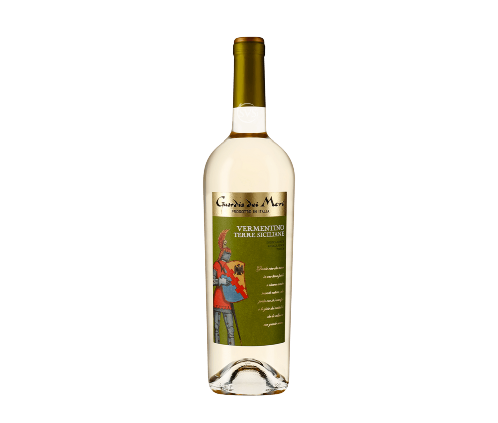 Guardia dei Mori, Vermentino, Terre  Siciliane, 2024 (Stained & Scratched Label)