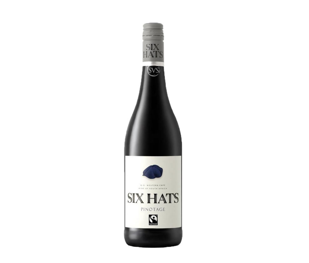 Six Hats, Pinotage, Western Cape, 2023 (Lightly stained label)