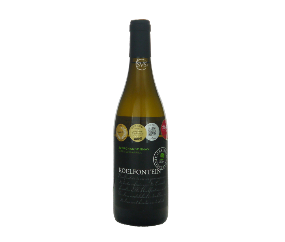 Koelfontein Chardonnay, Ceres, 2022 (stained label)